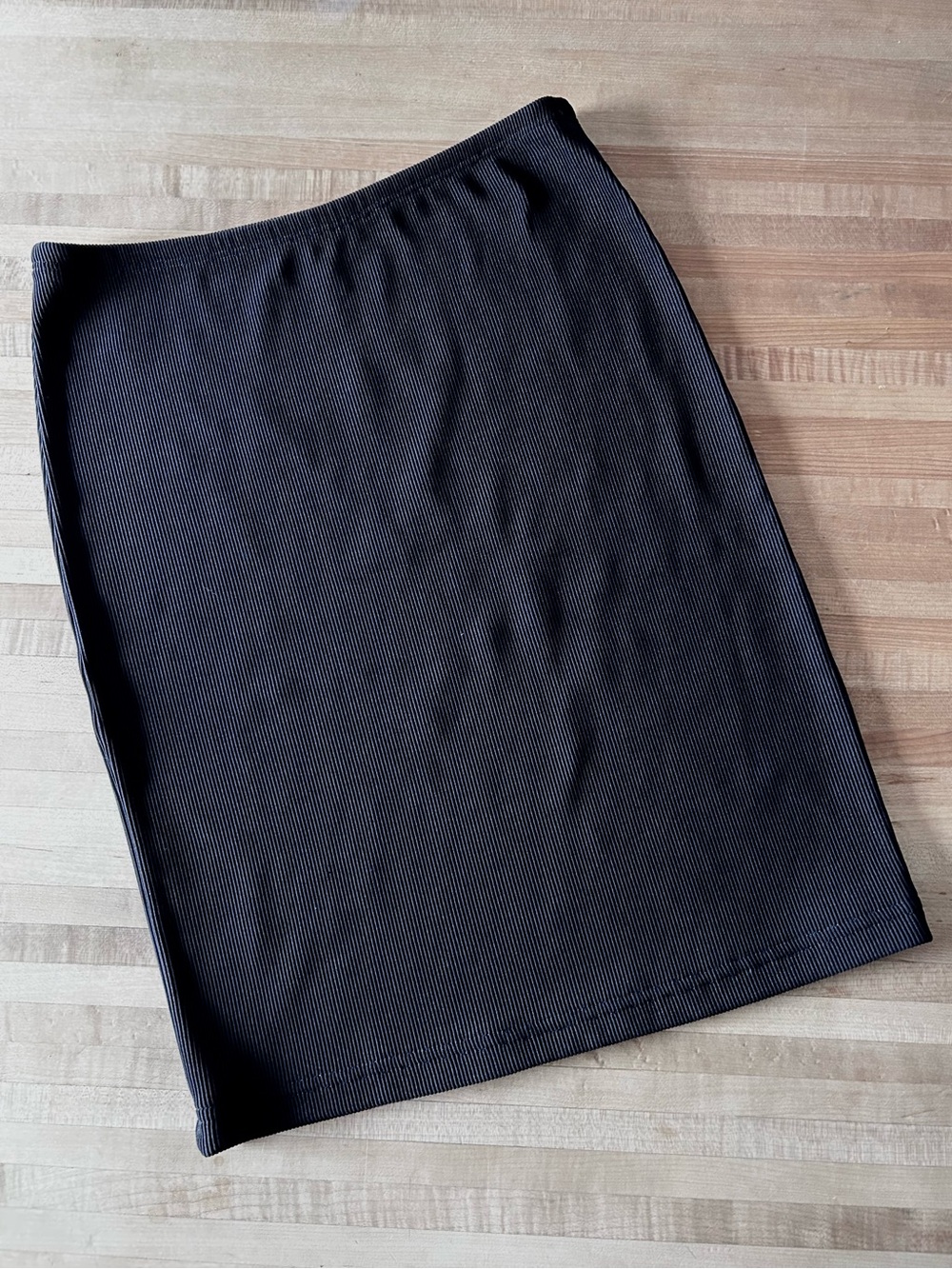 American Apparel Black Ribbed Pencil Skirt